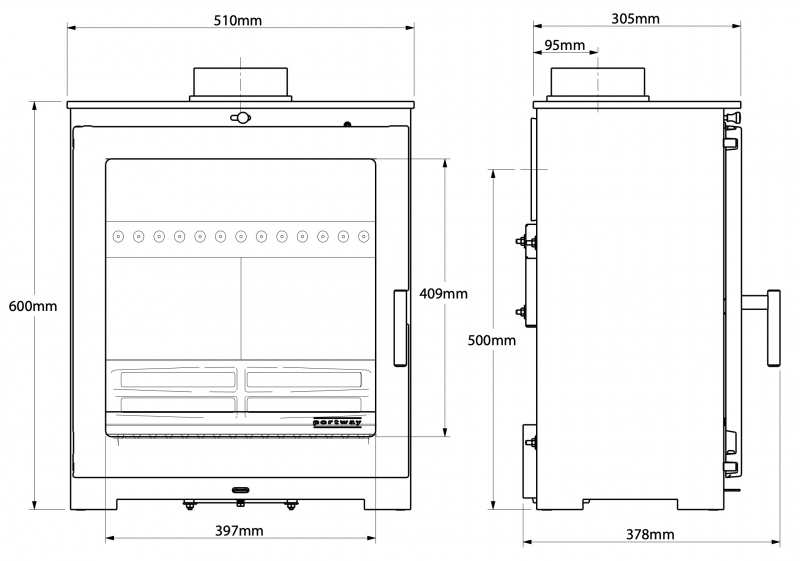 Arundel XL Wood from Portway Stoves