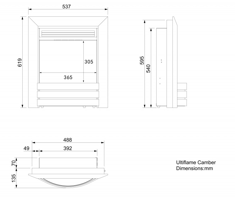 Ultiflame Camber Satin Champagne from Celsi