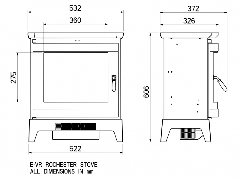 Electristove VR Rochester from Portway Stoves