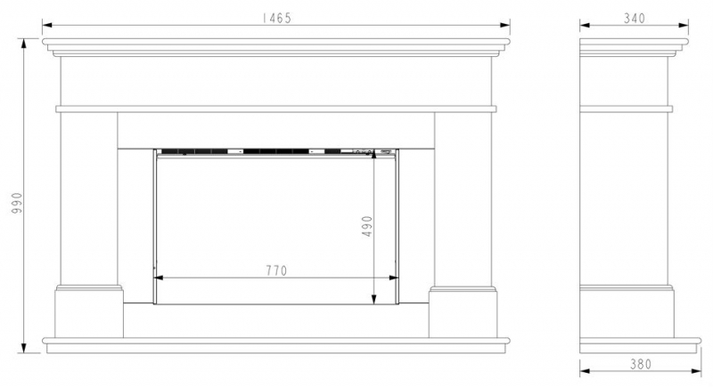 Ultiflame VR Adour Aleesia Illumia White Black from Celsi