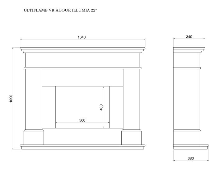 Ultiflame VR Adour Illumia White from Celsi