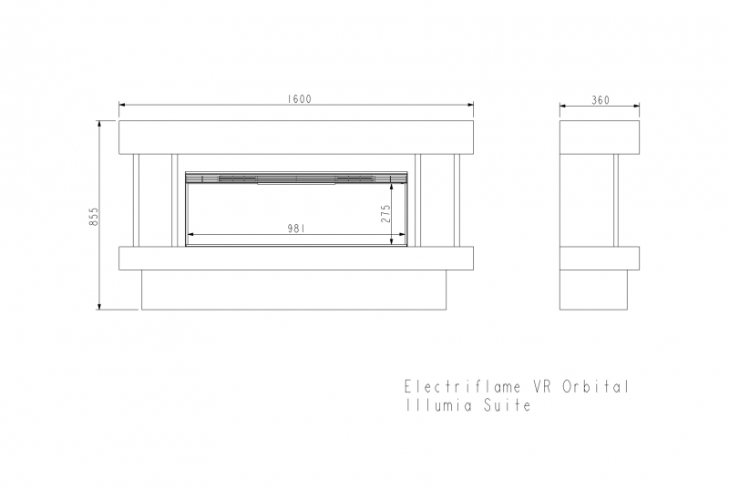 Electriflame VR Orbital 1000 Suite Mist from Celsi