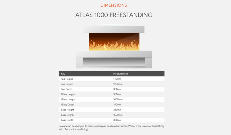 Atlas 1000 Freestanding from Flamerite