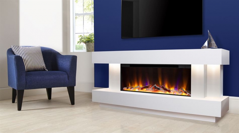 Electriflame VR Gemma 1000 Illumia Suite Smooth White from Celsi