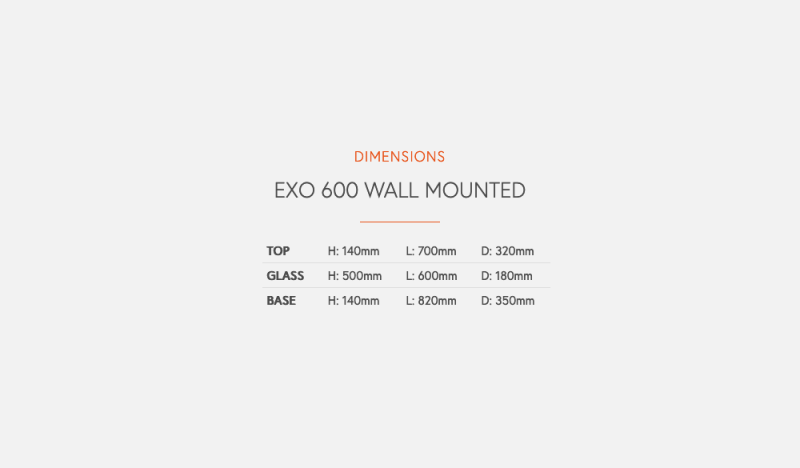 Exo 600 Wall Mounted from Flamerite
