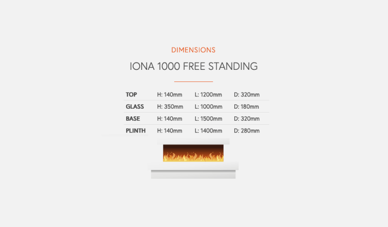 Iona 1000 Freestanding from Flamerite