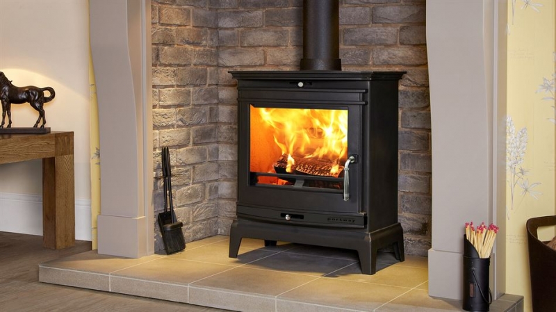 Rochester 7 Black Door Trim from Portway Stoves