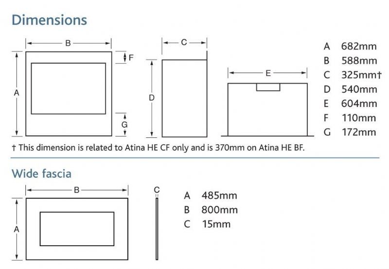 Atina HE Balanced Flue Gas Fire from Kinder
