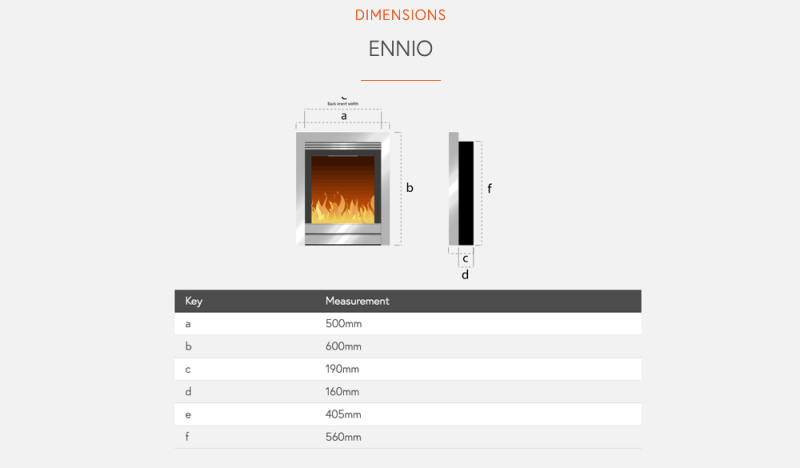 Ennio Electric Fire from Flamerite