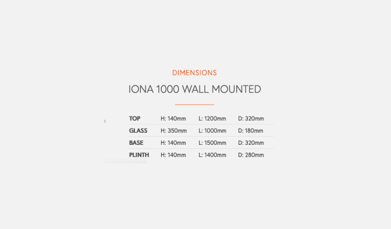 Iona 1000 Wall Mounted from Flamerite