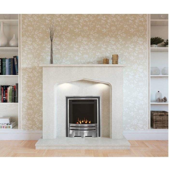 The Grace Slimline High Efficiency Coal Gas Fire with Brushed Steel Fret and Duo Trim from Sirocco Fires