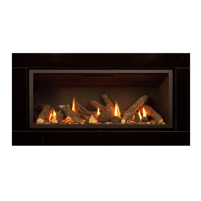 The Series 8000 Black Gas Fire with Glass Frame with Slide Control from Sirocco Fires